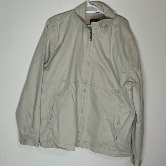 Eddie Bauer Authentic Outdoor Outfitter Men's BeigeZip-up Jacket, Size: XL - Picture 1 of 8
